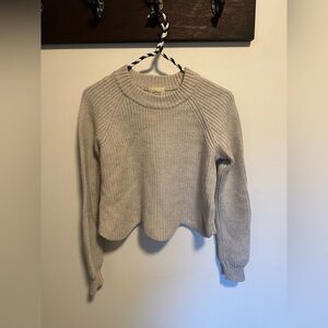 Wilfred Scalloped Hem Sweater in grey